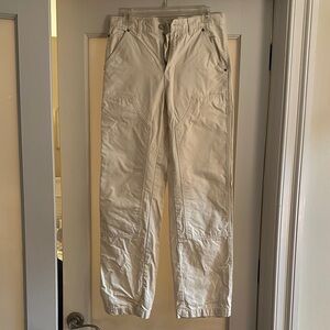 Womens Cream Cargo Pants